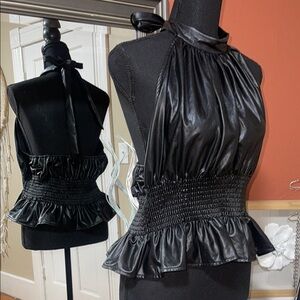 Black Halter Top  Interrupted Used